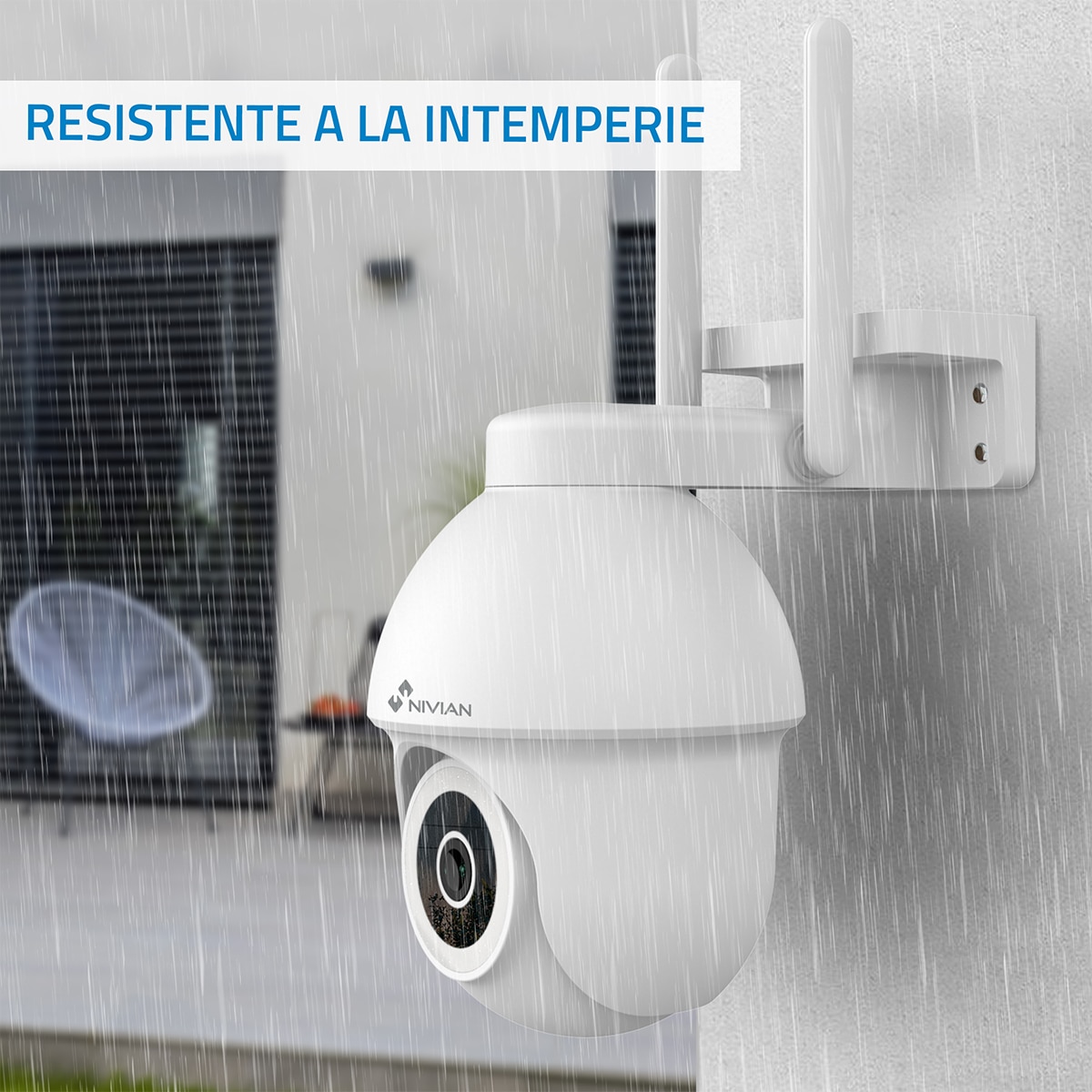 Imagen 7 de Cámara de vigilancia para exterior Nivian IPC 0S3, Wi-Fi, Half 4K, visión nocturna color, detección movimiento y humanos - Blanco Blanco