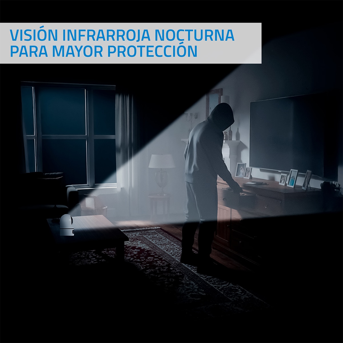 Imagen 7 de Cámara de vigilancia para interior Nivian IPC-IS7-dual, Wi-Fi, 2K, motorizada, doble lente, seguimiento automático - Blanco / Negro Blanco / Negro