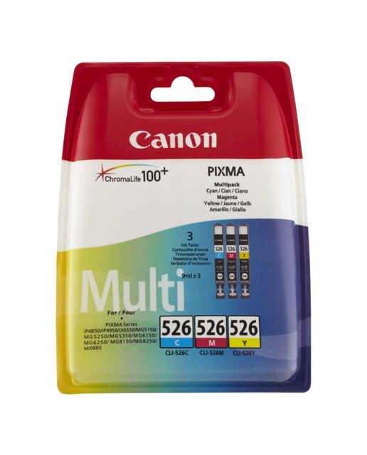 Multipack Cartuchos Originales Canon CLI-526 C/M/Y 1