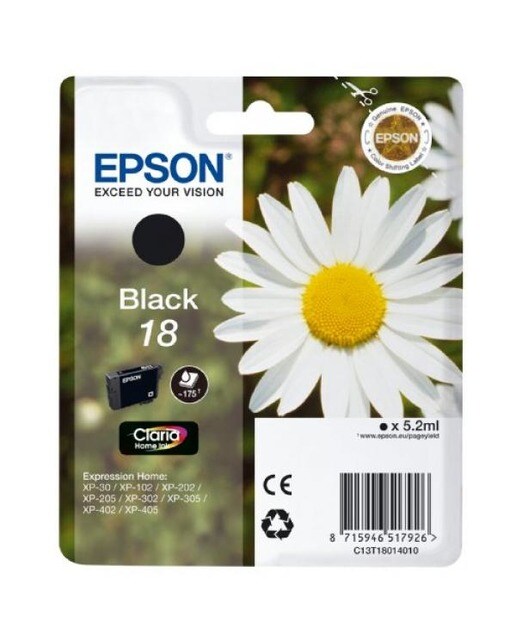Cartucho de tinta original Epson 18 Negro (C13T18014022) - Negro Negro-1