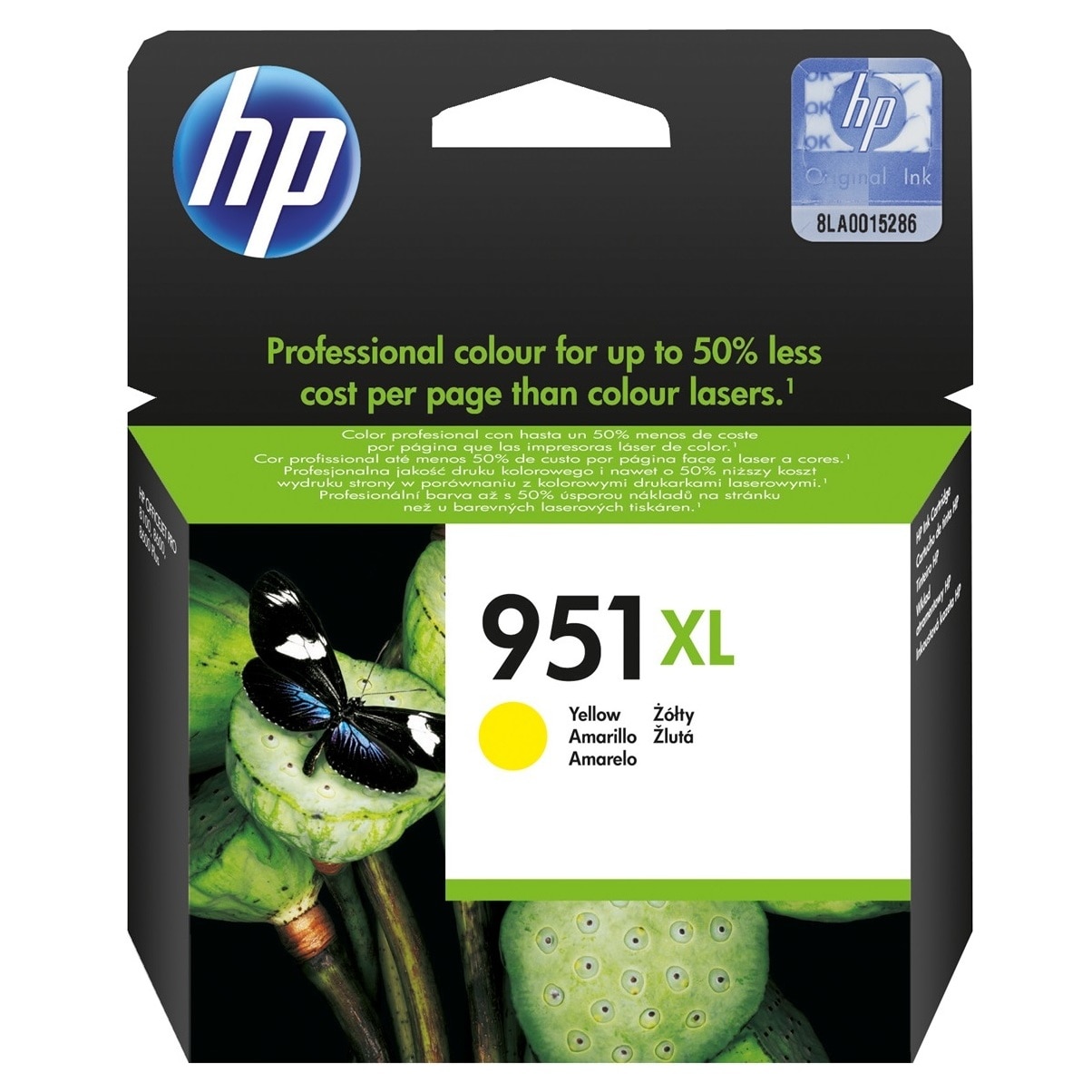 Imagen 0 de Cartucho de tinta original HP 951 XL amarillo (CN048AE)