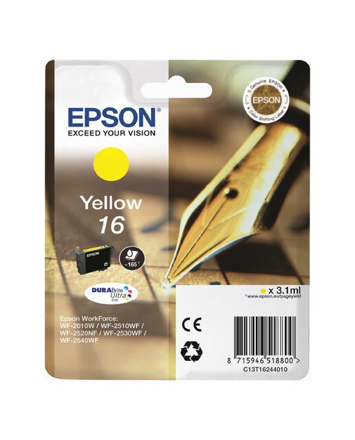 Cartucho original Epson 16 Amarillo (C13T16244010) 1