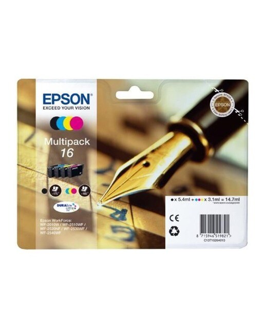 Imagen 0 de Pack 4 Tintas originales Epson 16 (C13T16264010)