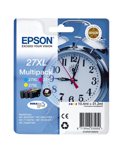 Epson - MultiPack Tintas originales Epson 27 XL (C13T27154020).