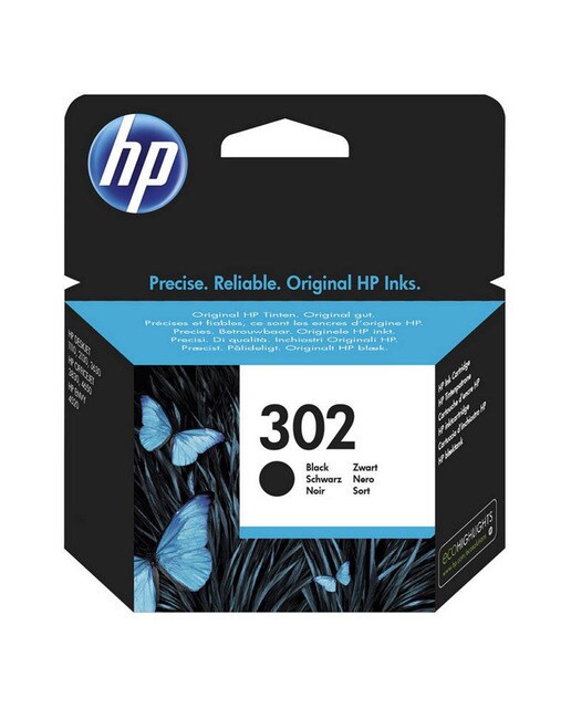 Cartucho de tinta original HP 302 negro (F6U66AE) 1
