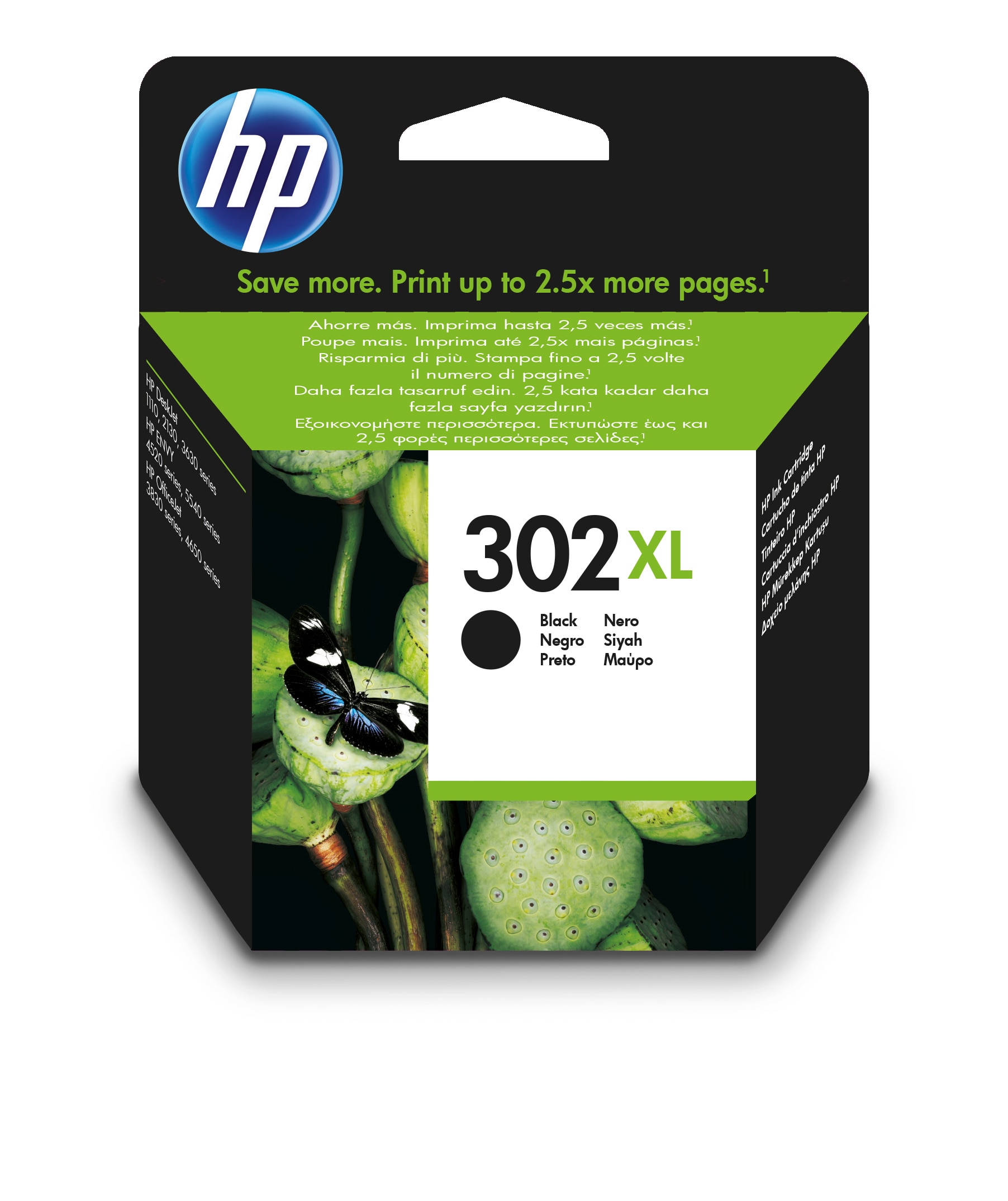Cartucho de tinta original HP 302 XL negro (F6U68AE) 1