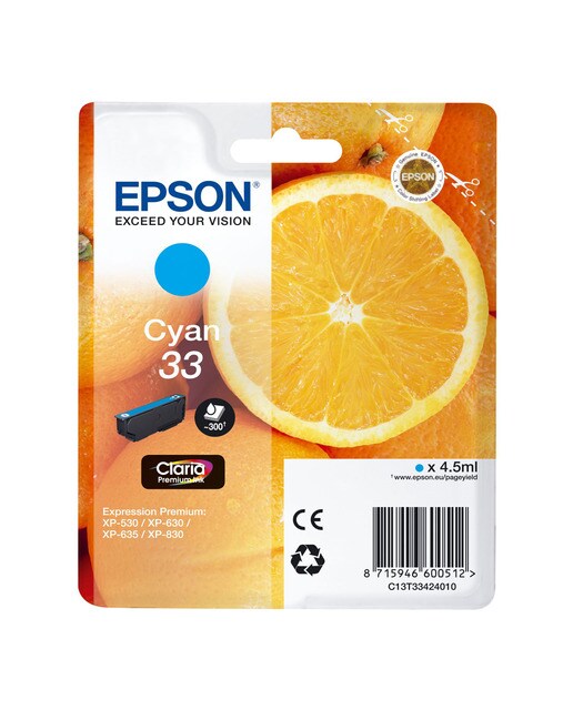 Epson - Cartucho original Epson Claria 33 Cian.