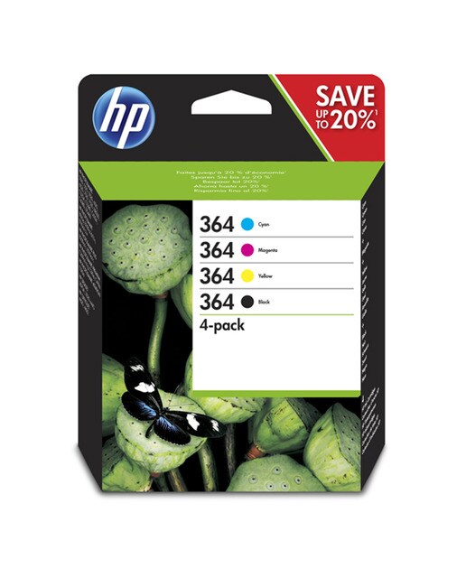 Imagen 0 de Pack ahorro original HP 364 4 colores tinta (N9J73AE)