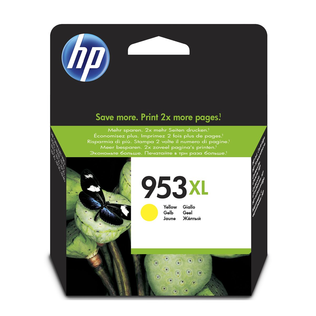 Imagen 0 de Cartucho de tinta original HP 953 XL amarillo (F6U18AE)