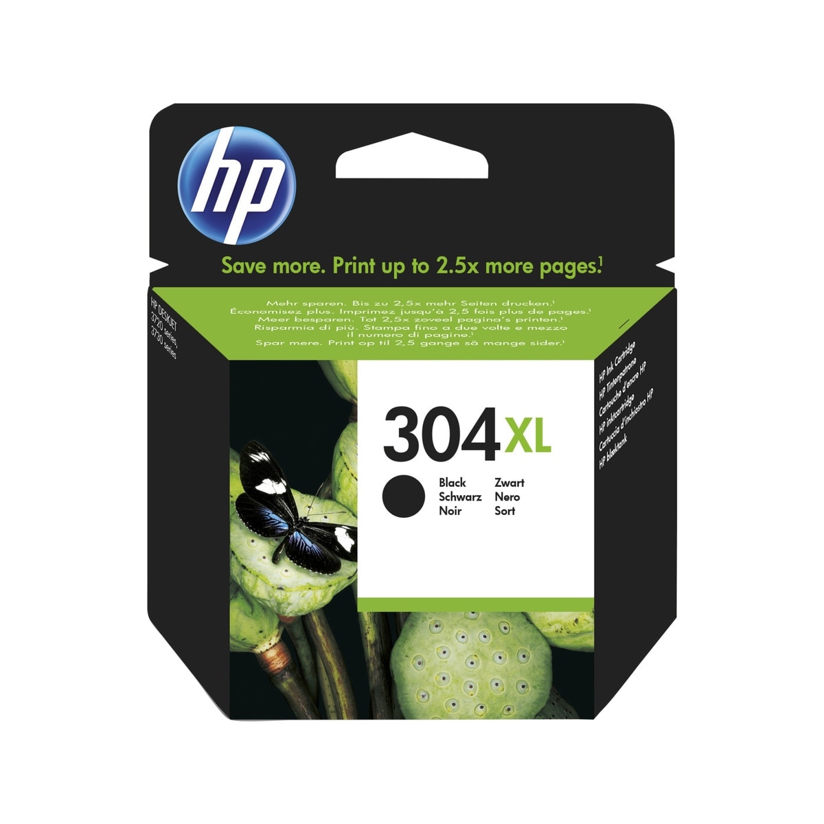Imagen 0 de Cartucho de tinta original HP 304 XL negro (N9K08AE)