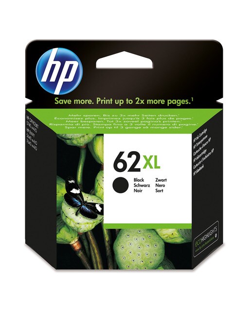 Cartucho de tinta original HP 62 XL negro (C2P05AE) 1