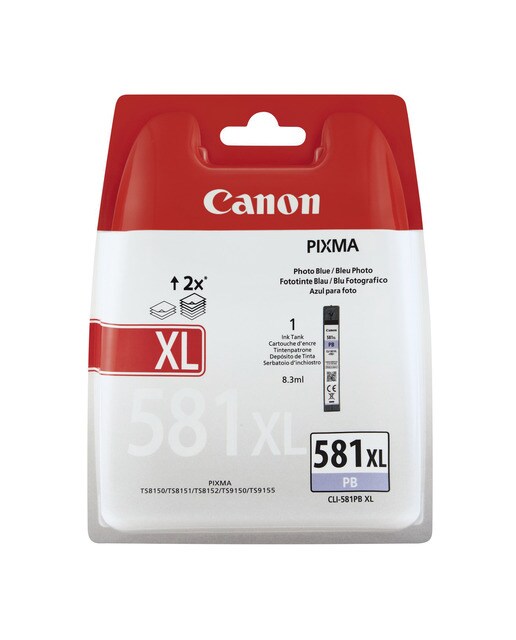 Cartucho de tinta original Canon CLI-581 XL azul fotográfico (2053C004) 1