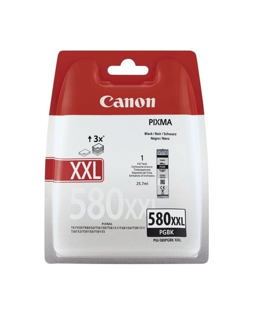 Cartucho de tinta original Canon PGI-580 XXL negro (1970C004) 1