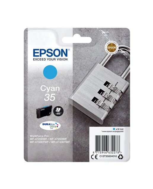 Cartucho de tinta Epson 35 DURABrite Ultra Ink cian (T358240) 1
