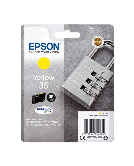 Imagen 0 de Cartucho de tinta Epson 35 DURABrite Ultra Ink amarillo (T358440)