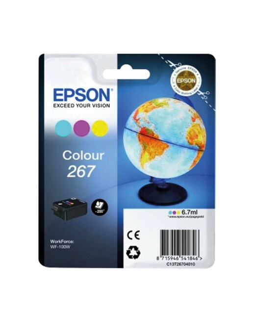 Cartucho de tinta original Epson 267 Tri-Color (C13T26704010) - Multicolor Multicolor-1