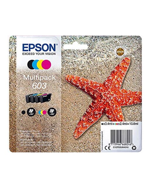 Epson - Multipack Original Epson 603 Negro + Tricolor (C13T03U640).