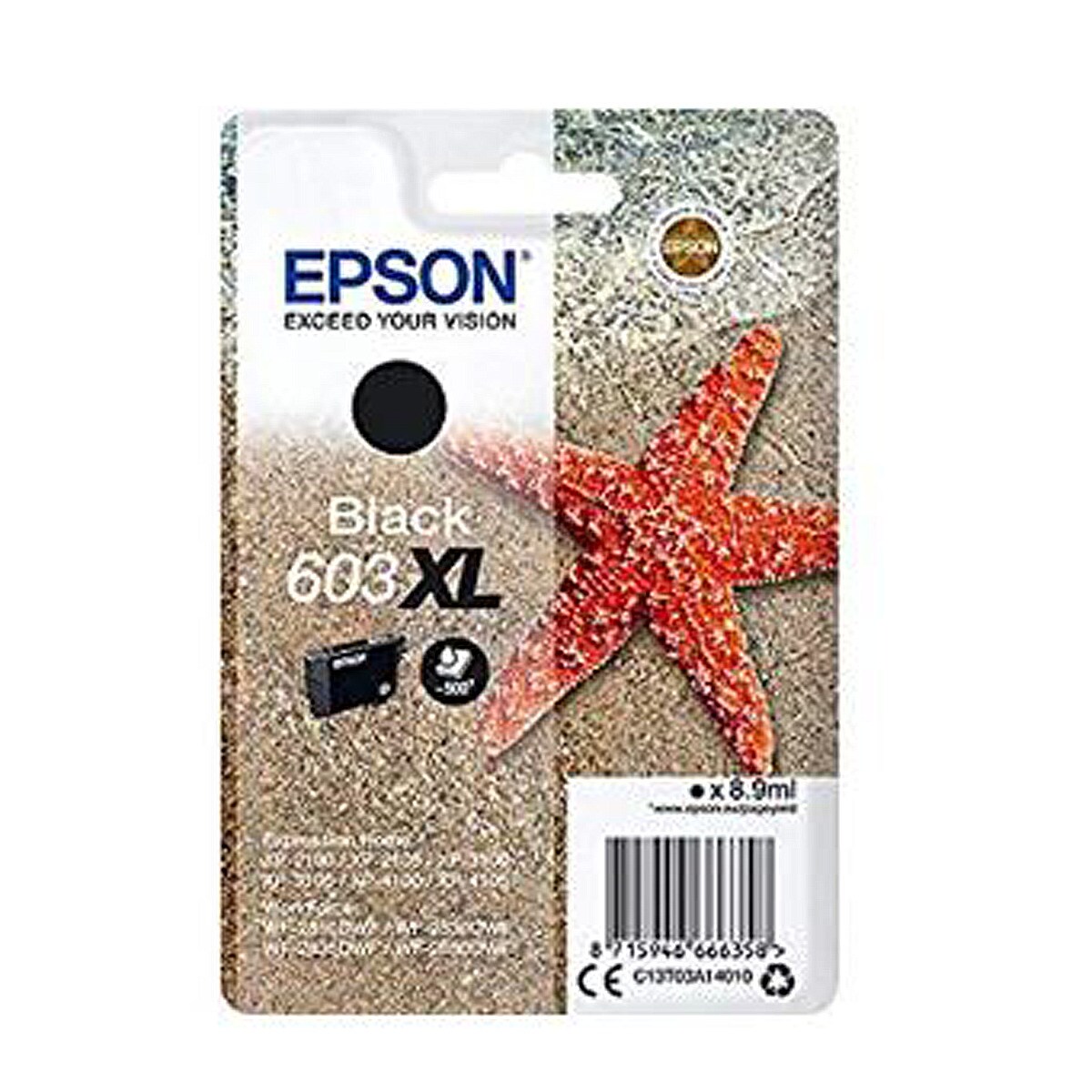 Cartucho de tinta original Epson 603 XL negro (C13T03A140) 1