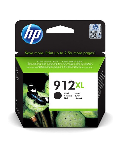 Imagen 0 de Cartucho de tinta original HP 912 XL negro (3YL84AE)