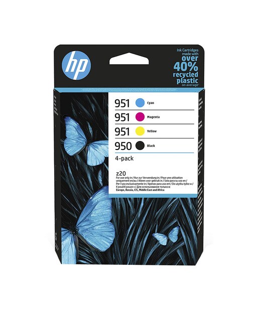 Pack de 4 cartuchos de tinta original HP 950 negro y 951 cian/magenta/amarillo (6ZC65AE) 1