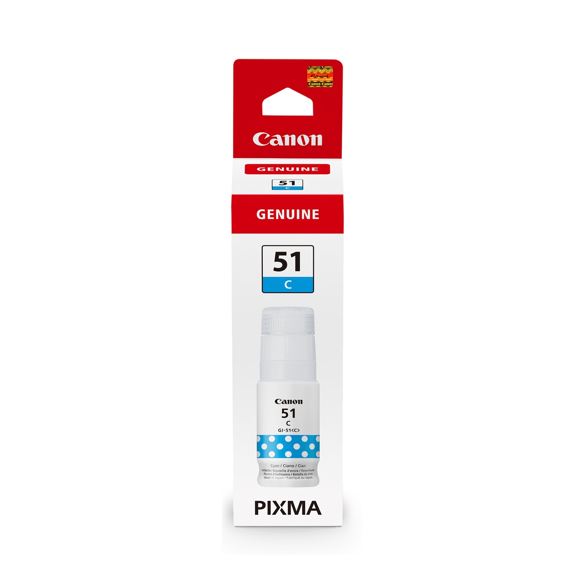 Botella de tinta original Canon GI-51 C cian (4546C001) 2