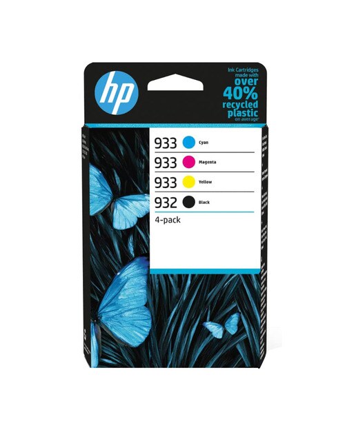 Pack de 4 cartuchos de tinta Original HP 932 negro y 933 cian/magenta/amarillo (6ZC71AE) 1