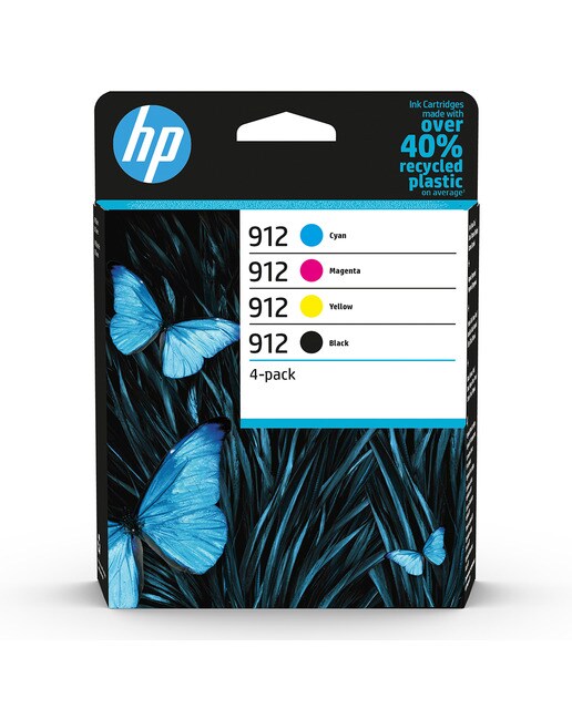 Pack de 4 cartuchos de tinta original HP 912 negro/cian/magenta/amarillo (6ZC74AE) 1