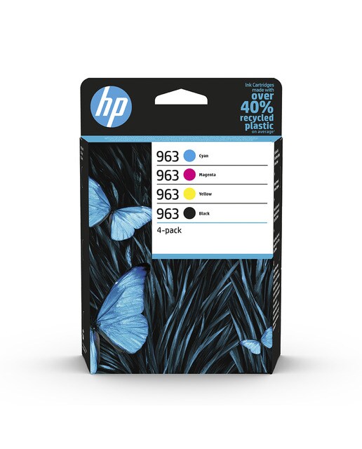 HP - Pack 4 cartuchos de tinta original HP 963 negro + multicolor (6ZC70AE).
