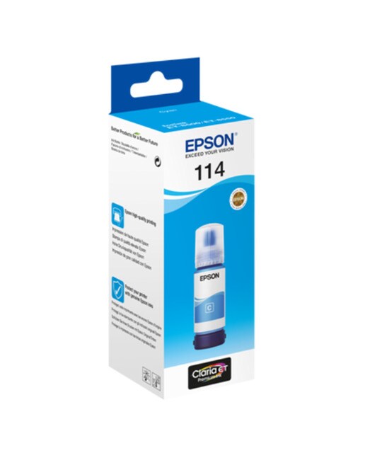 Botella de tinta original Epson EcoTank 114 cian (T07B240) - Cian Cian-1