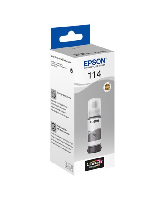 Botella de tinta original Epson EcoTank 114 gris (T07B540) - Gris Gris-1