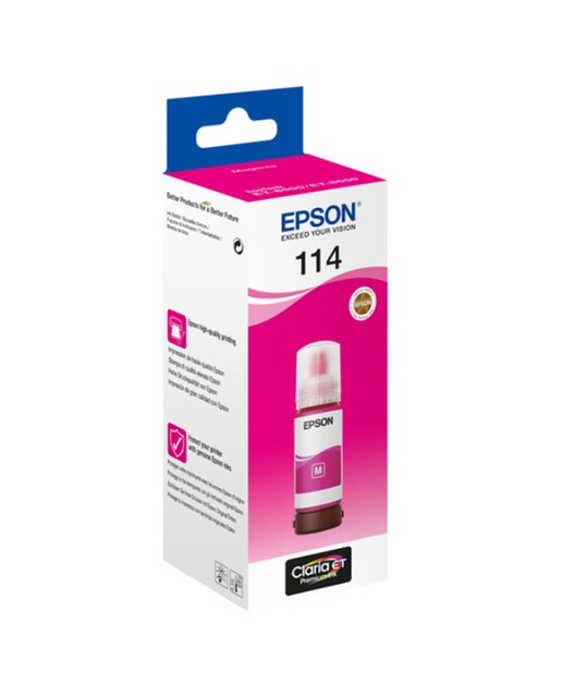 Botella de tinta original Epson EcoTank 114 magenta (T07B340) - Magenta Magenta-1