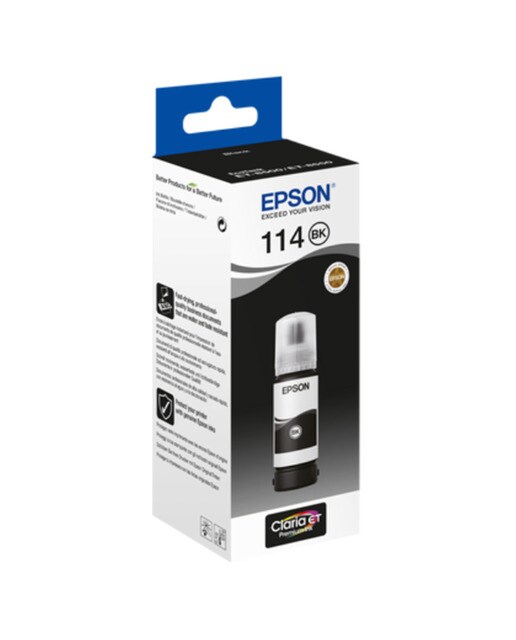 Botella de tinta original Epson EcoTank 114 negro foto (T07B140) 1