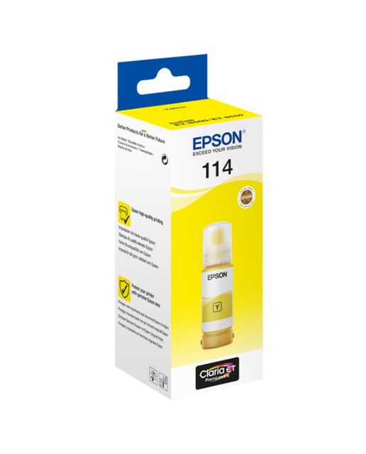 Imagen 0 de Botella de tinta original Epson EcoTank 114 amarillo (T07B440) Amarillo