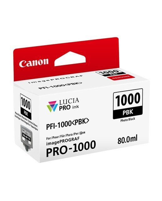 Cartucho de tinta original Canon PFI-1000 PBK Negro fotográfico (0546C001) 2