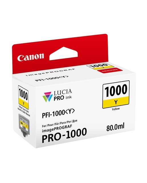 Cartucho de tinta original Canon PFI-1000 Y  Amarillo (0549C001) 2