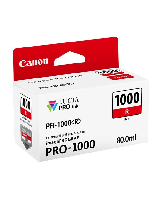 Cartucho de tinta original Canon PFI-1000 R Rojo (0554C001) 2
