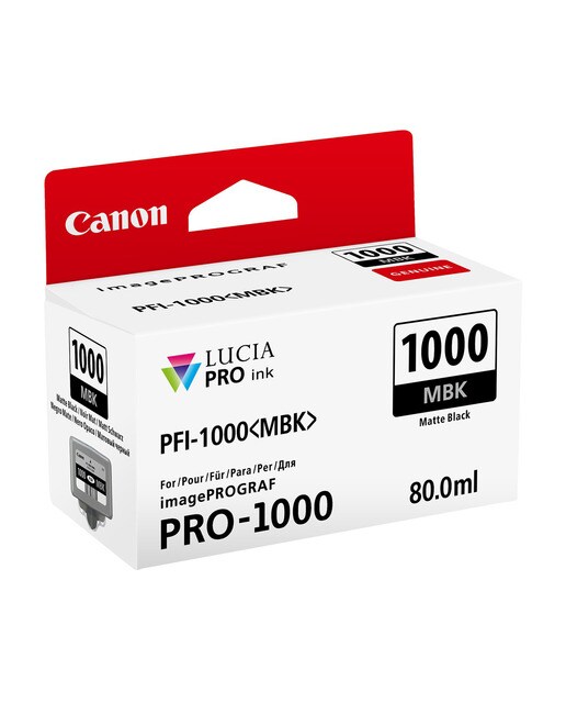 Cartucho de tinta original Canon PFI-1000 MBK Negro mate (0545C001) 2
