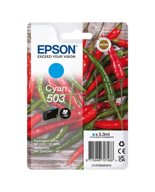 Cartucho de tinta original Epson 503 cian (T09Q240) 1