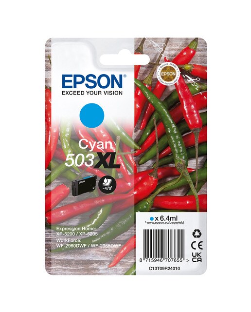 Cartucho de tinta original Epson 503 XL cian (T09R240) 1