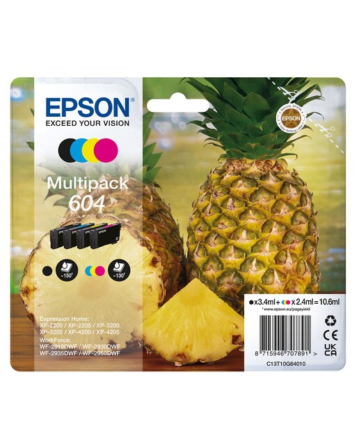 Imagen 0 de Multipack 4 cartuchos originales Epson 604 4 colores (T10G640)