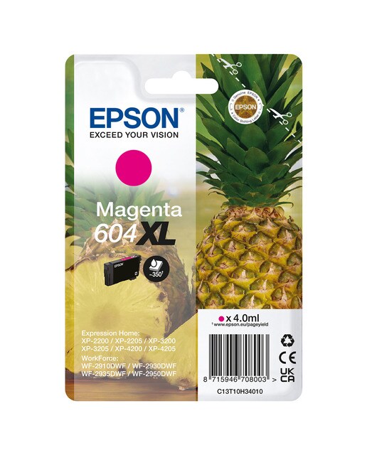 Cartucho de tinta original Epson 604 XL magenta (T10H340) 1