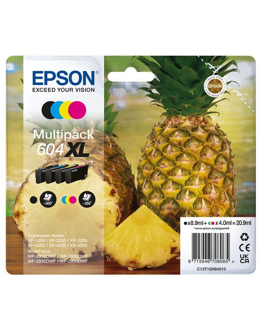 Multipack 4 cartuchos originales Epson 604 XL 4 colores (T10H640) 1