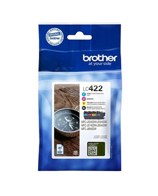 Pack 4 Cartuchos de tinta original Brother LC422 Multicolor (LC422VAL) 1