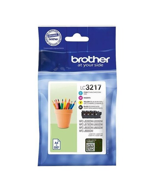 Imagen 0 de Pack 4 Cartuchos de tinta original Brother LC3271 Multicolor (LC3271VAL)