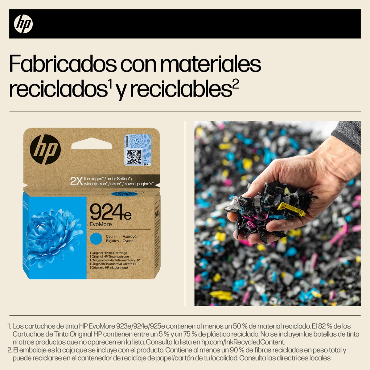 Cartucho de tinta original HP EvoMore 924e cian (4K0U7NE) 5
