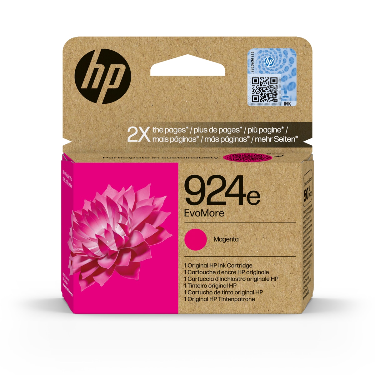 Cartucho de tinta original HP EvoMore 924e magenta (4K0U8NE) 1