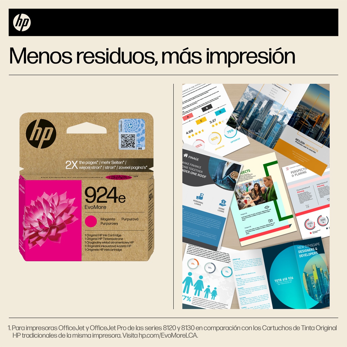 Cartucho de tinta original HP EvoMore 924e magenta (4K0U8NE) 2