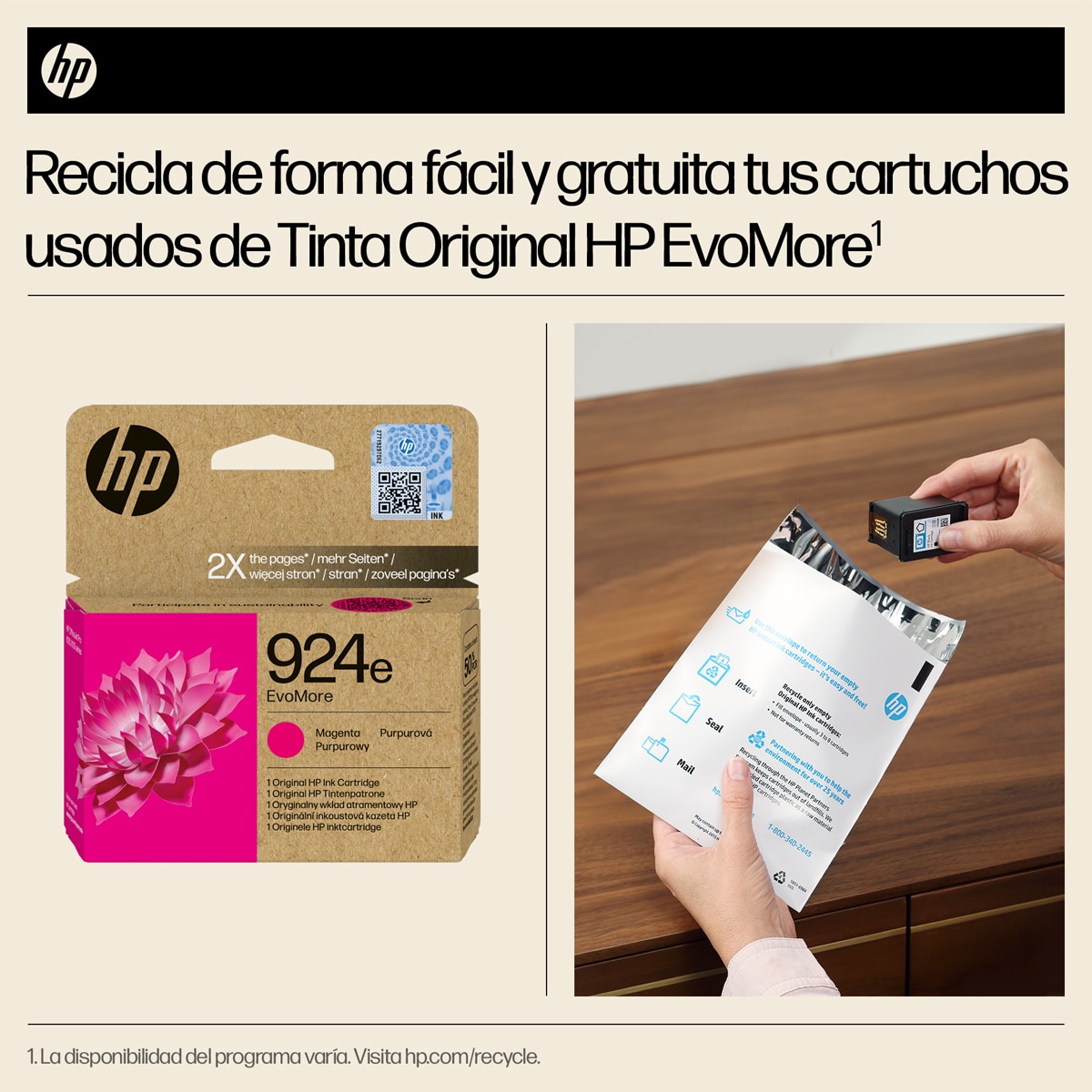 Cartucho de tinta original HP EvoMore 924e magenta (4K0U8NE) 4