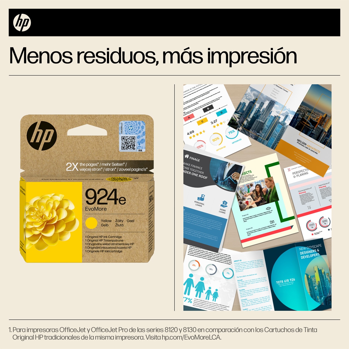 Cartucho de tinta original HP EvoMore 924e amarillo (4K0U9NE) 2