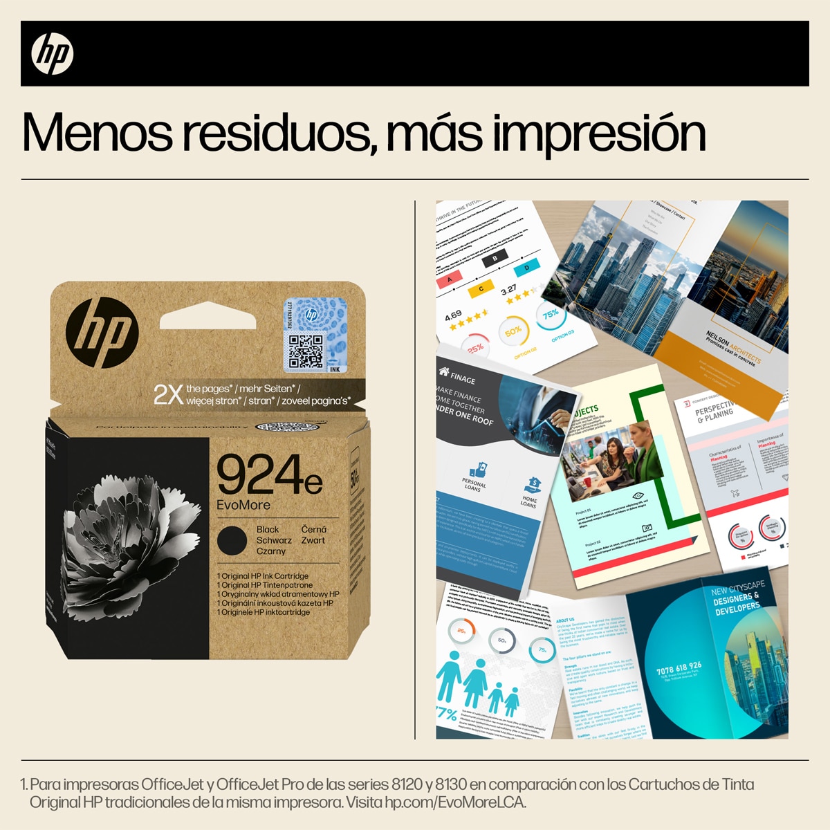 Cartucho de tinta original HP EvoMore 924e negro (4K0V0NE) 2